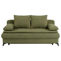 Schlafsofa Ken Olivgrün - Schwarz/Olivgrün, KONVENTIONELL, Holzwerkstoff/Kunststoff (209/90/105cm) - Based