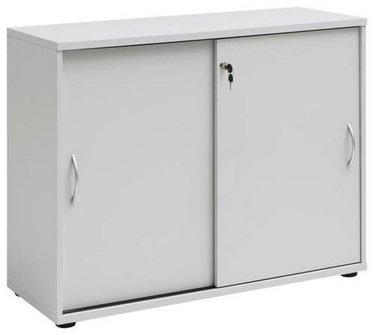 Aktenschrank Serie 4000 Hellgrau - Hellgrau, Basics, Holzwerkstoff (100/77,4/39,5cm) - MID.YOU