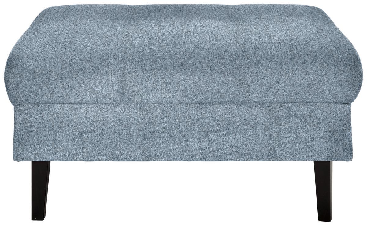 Hocker Boston Hellblau - Schwarz/Grau, KONVENTIONELL, Holz/Textil (93/46/75cm) - Based