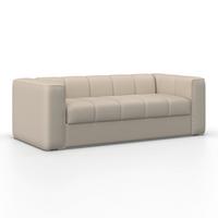 Trosjed Miranda - bež/crna, Moderno, drvni materijal/drvo (207/71/98cm) - Bessagi Home