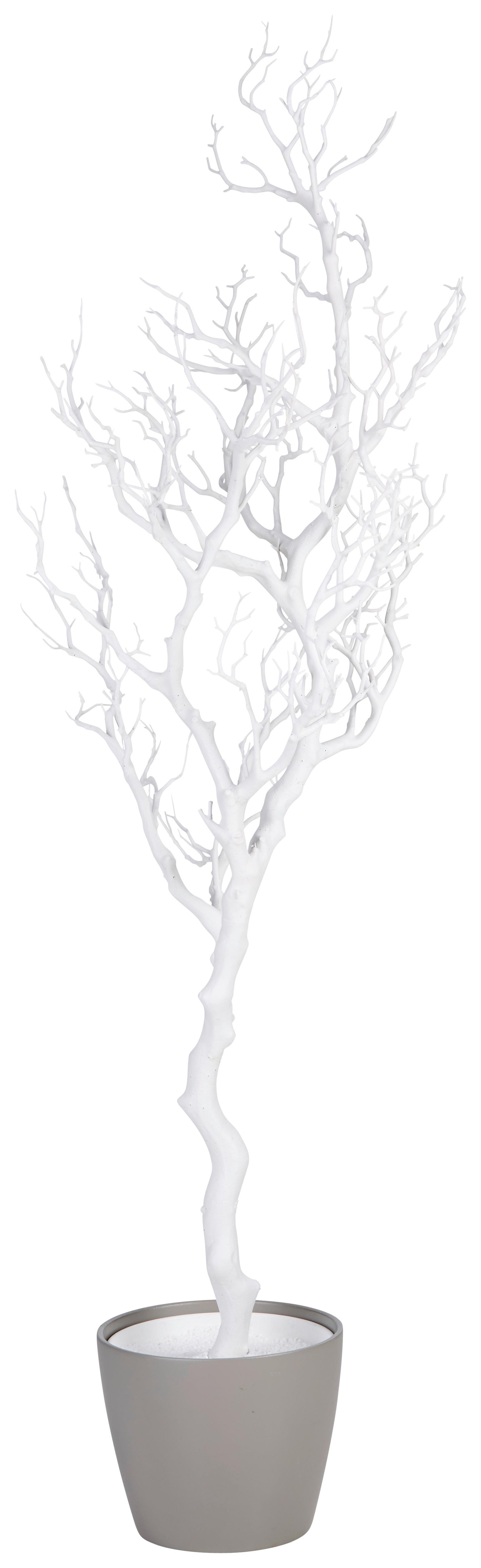 Dekozweig Sam in Weiß - Weiß, Kunststoff (97cm) - Modern Living