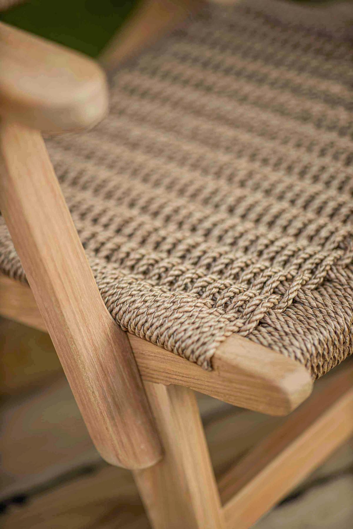 Loungesessel Eya - Braun/Teakfarben, Natur, Holz/Kunststoff (68/70/75cm) - Gardenson