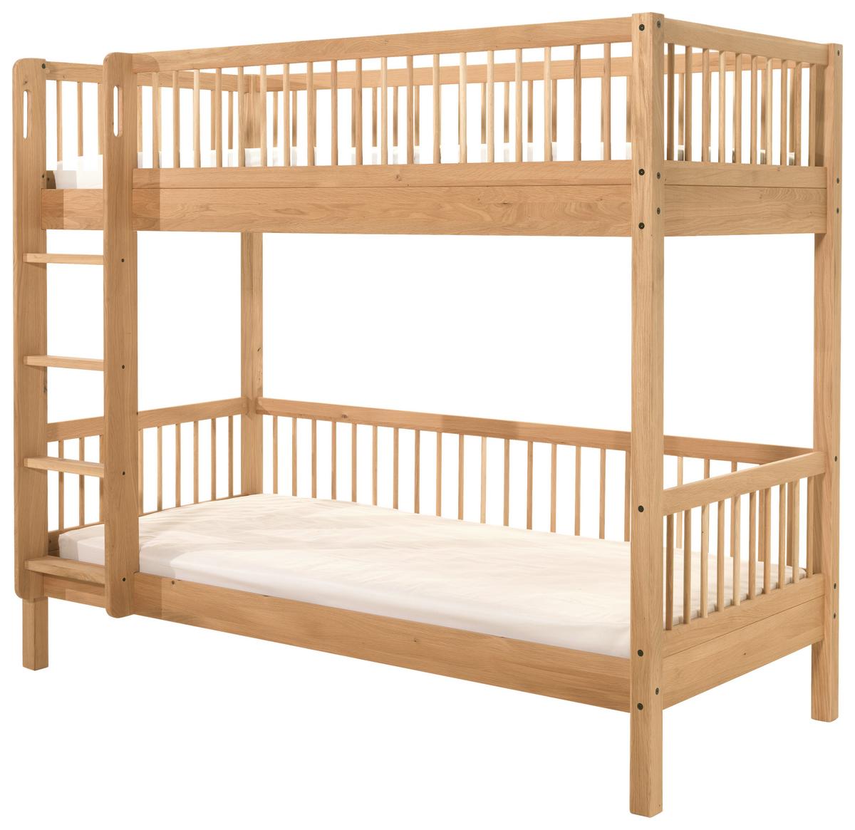 Etagenbett FORREST Naturfarben ca. 90x200 cm Echtholz Buche - Naturfarben, MODERN, Holz (90/200cm) - Vipack