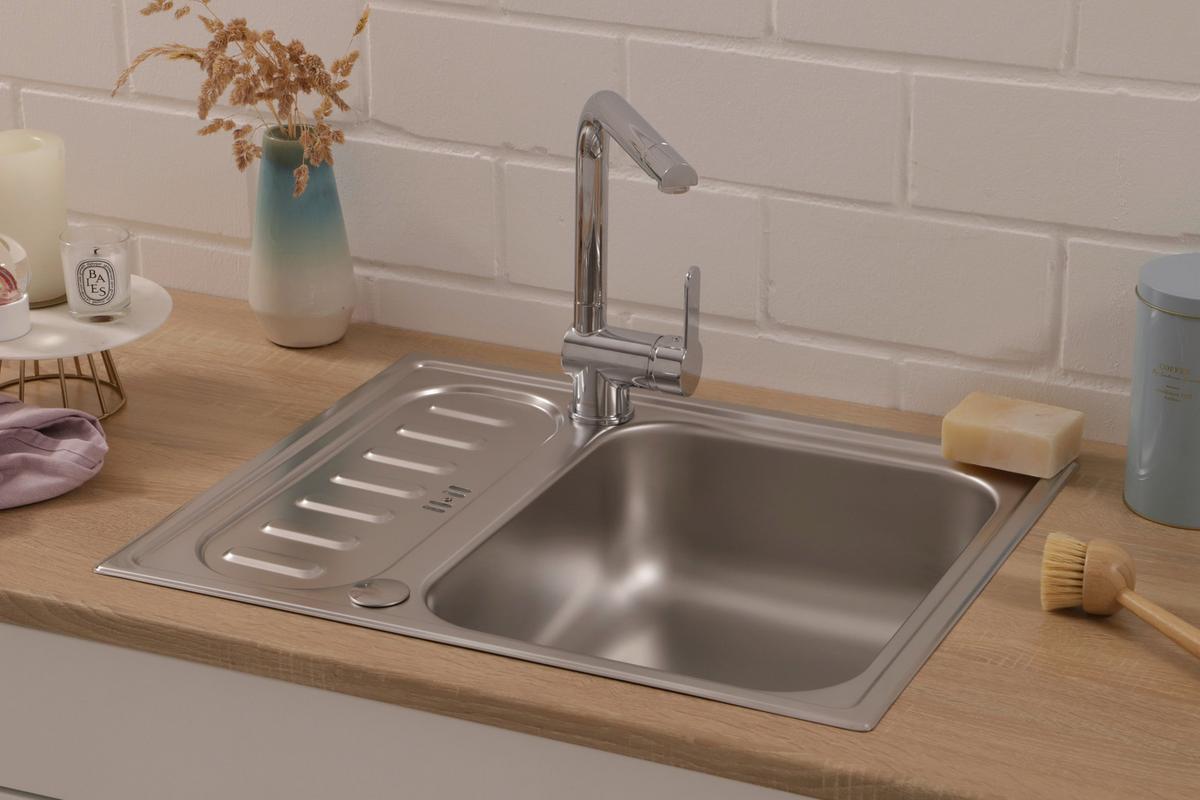 Pomivalno Korito Respekta, 61x50cm - barve nerjavečega jekla, Basics, kovina (61,5/17,5/50cm) - Respekta