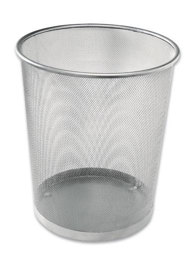 CORBEILLE À PAPIER MESH -SB- - couleur argent, métal (30,5/34,5/29,5cm) - Mömax