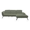 Wohnlandschaft Seattle Olivgrün - Schwarz/Olivgrün, MODERN, Holzwerkstoff/Textil (301/196cm) - Premium Living