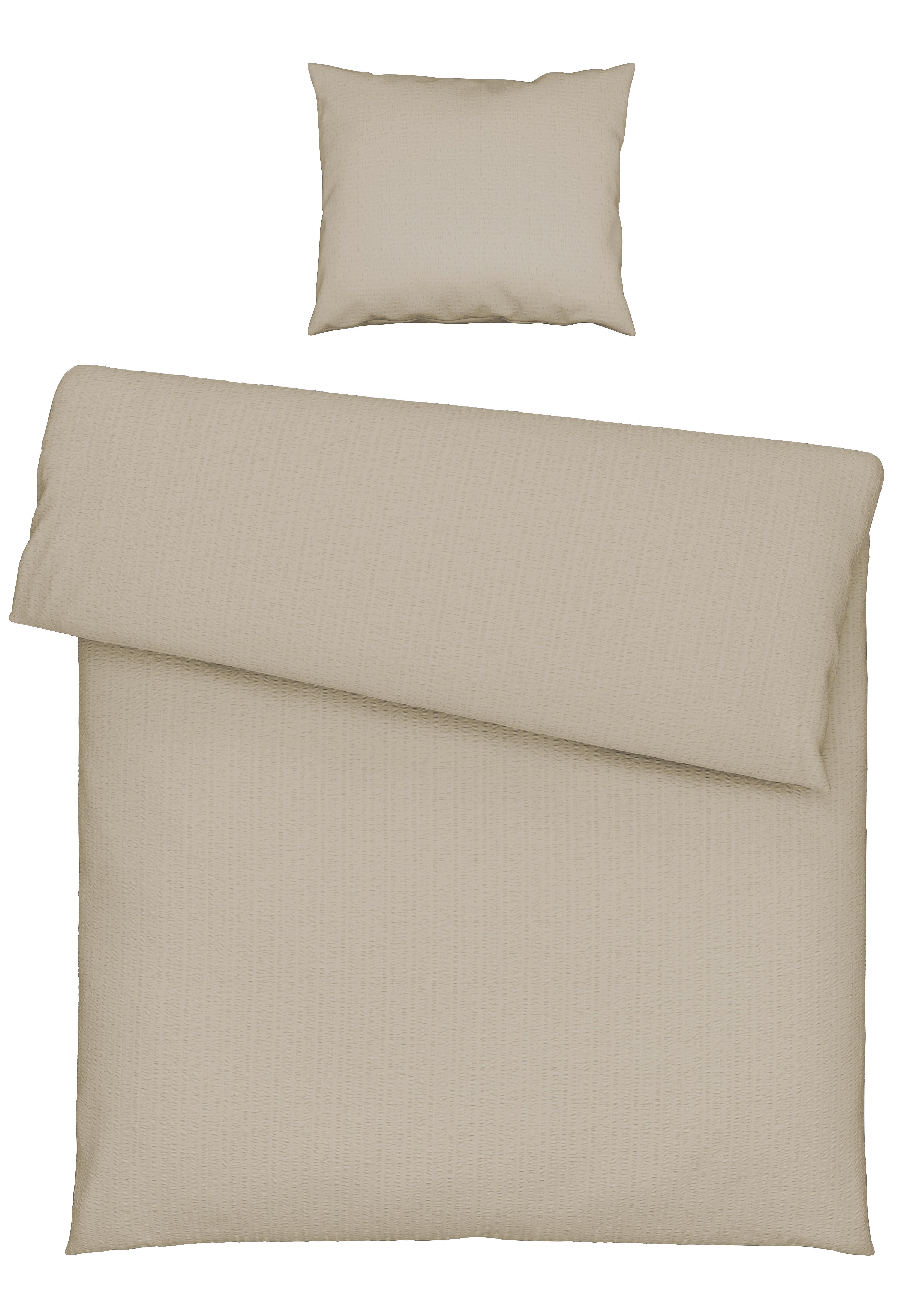 BETTWÄSCHESET GISI - Beige, Konventionell, Textil (160cm) - Modern Living