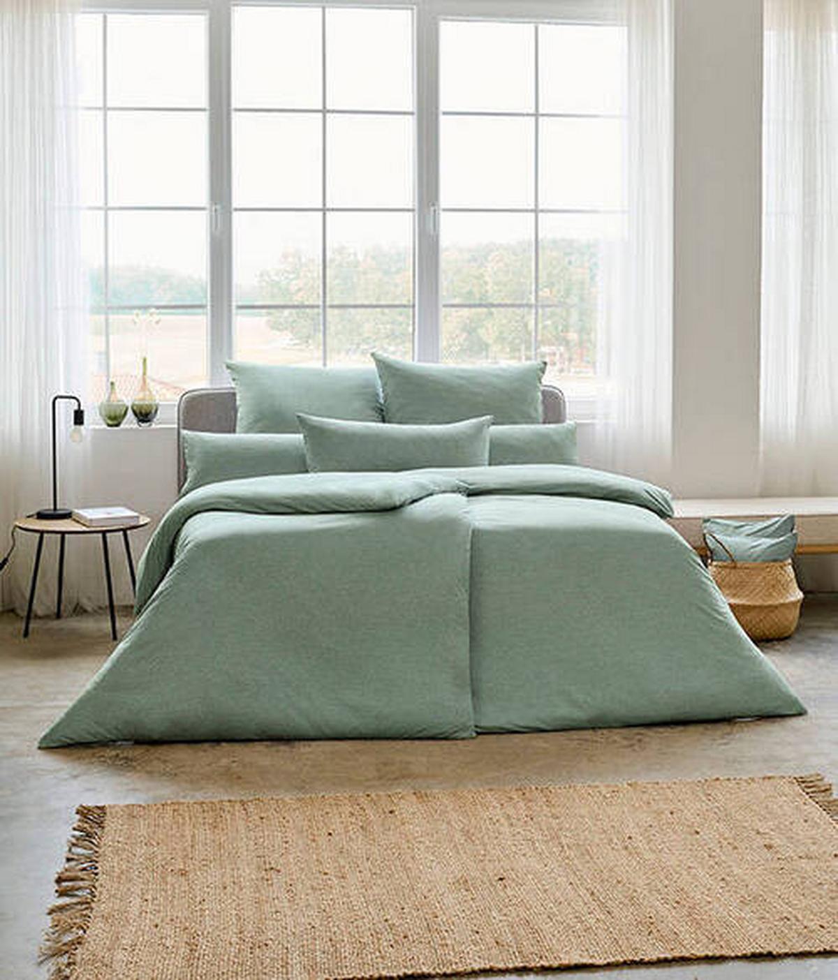 POŚCIEL TAKOMA (ATELIER) - miętowy, Basics, tkanina (135/200cm) - Estella