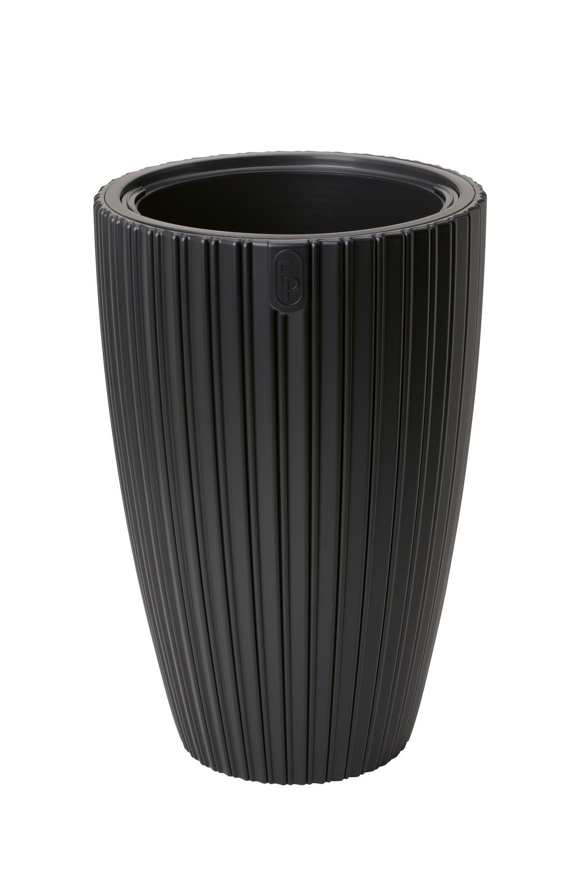 Okrasni Lonček Mira 30 - črna, Konvencionalno, umetna masa (29,0/48,0cm) - Mömax