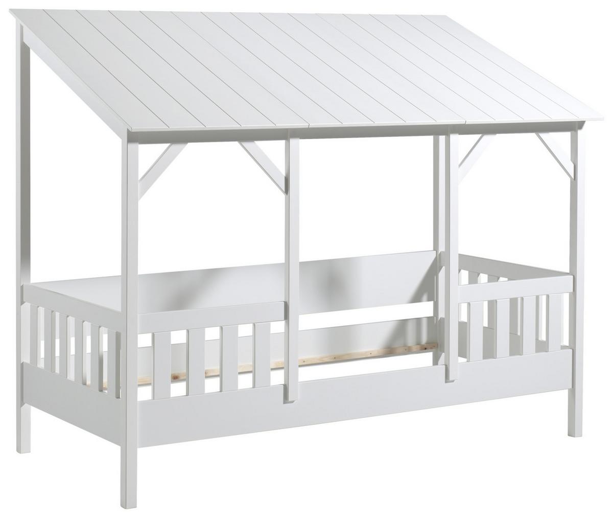 HAUSBETT Housebed 90x200 cm Weiß - Weiß, KONVENTIONELL, Holzwerkstoff (90/200cm) - MID.YOU