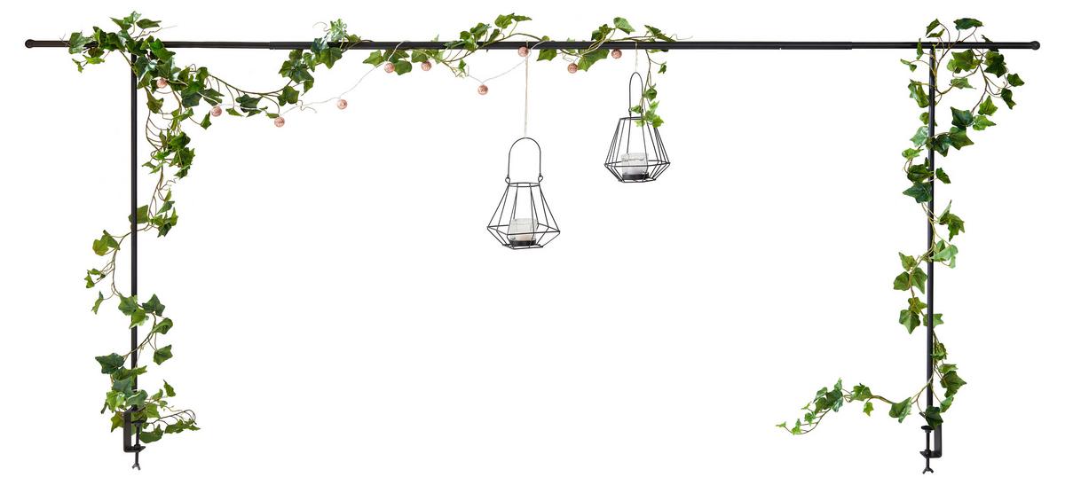 Tisch-Dekorationsgestell Rack Schwarz - Schwarz, Metall (140-250/90/4cm) - Mömax