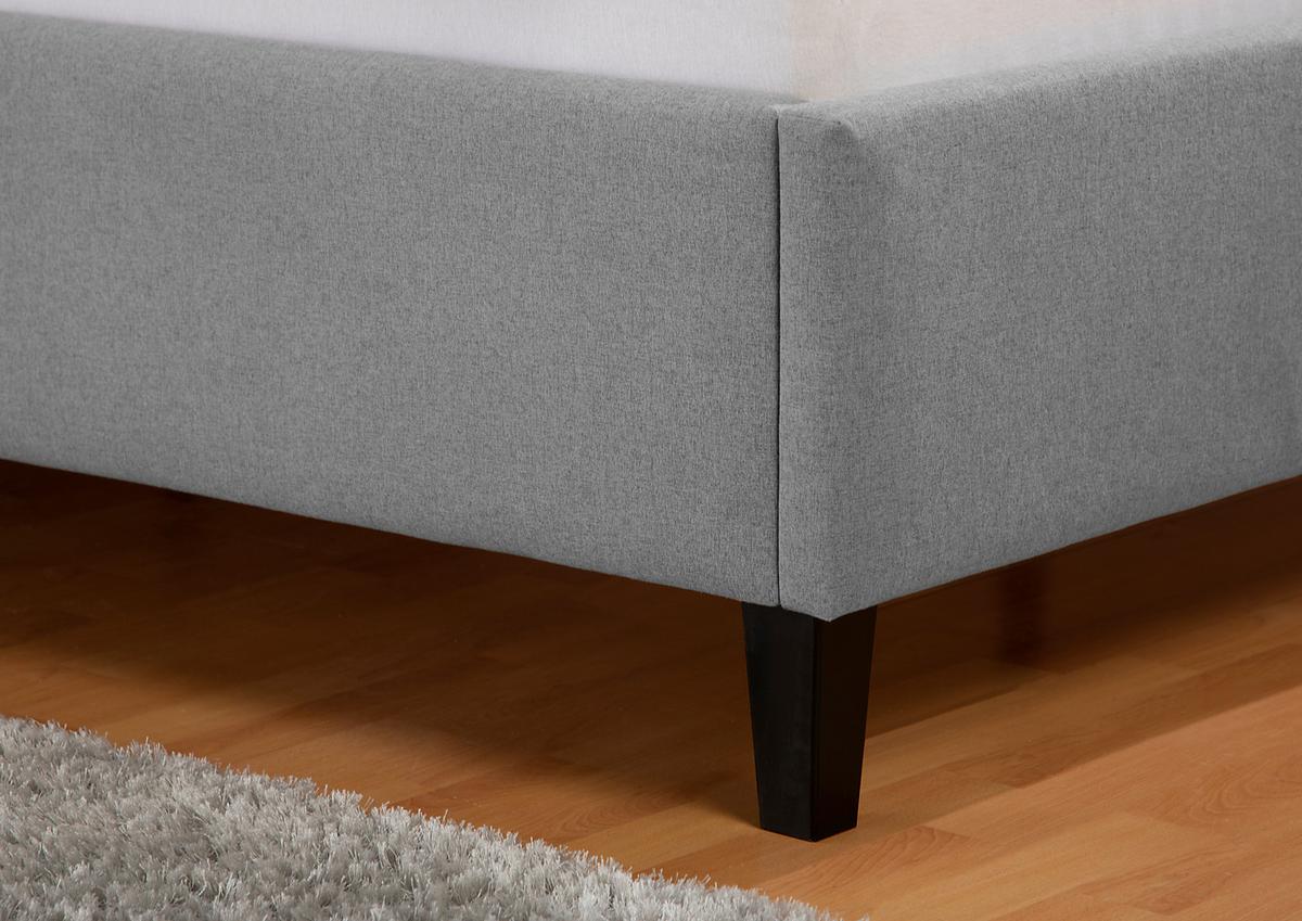 Polsterbett Alian Grau ca. 140x200 cm - Schwarz/Grau, MODERN, Holz/Textil (140/200cm) - Livetastic