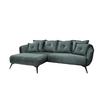 Wohnlandschaft Baggio Blau Velours - Blau/Schwarz, MODERN, Holz/Textil (162/277cm) - Livetastic