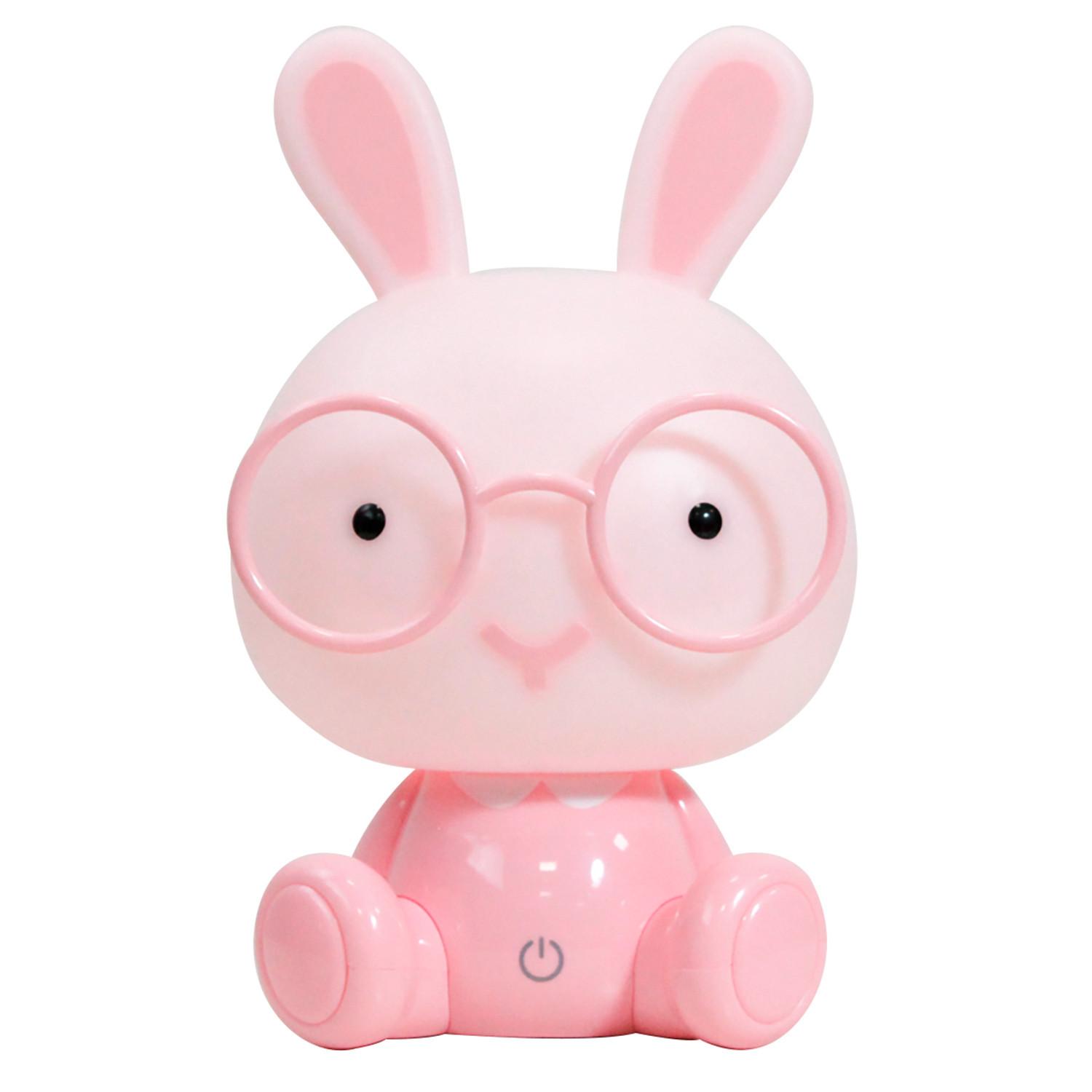 Kindertischleuchte Bunny Pink max. 3 Watt - Pink, Basics, Kunststoff (14/14/22cm)
