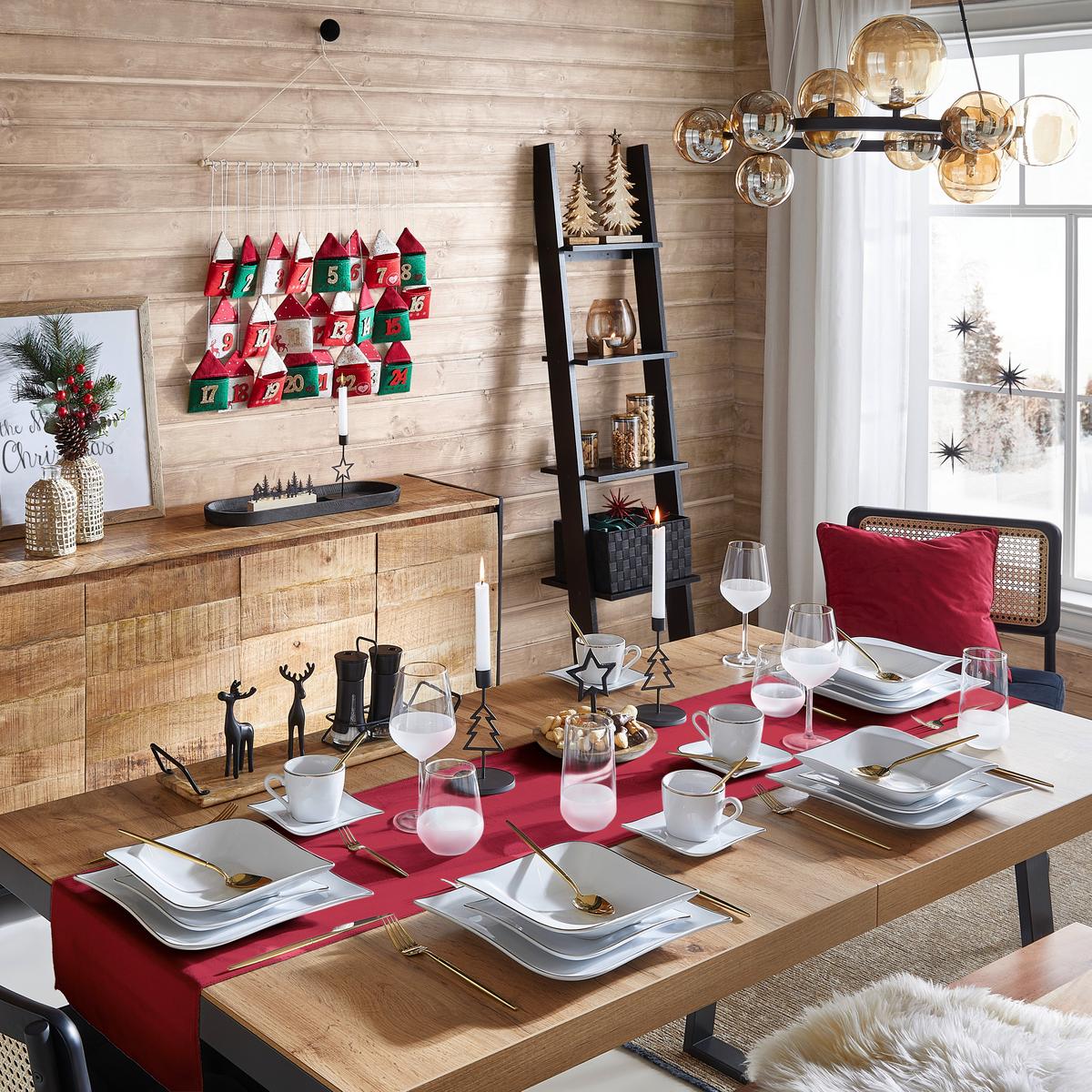 Kombiservice Goldline in Weiß/Gold 20-teilig - Goldfarben/Weiß, KONVENTIONELL, Keramik - Premium Living
