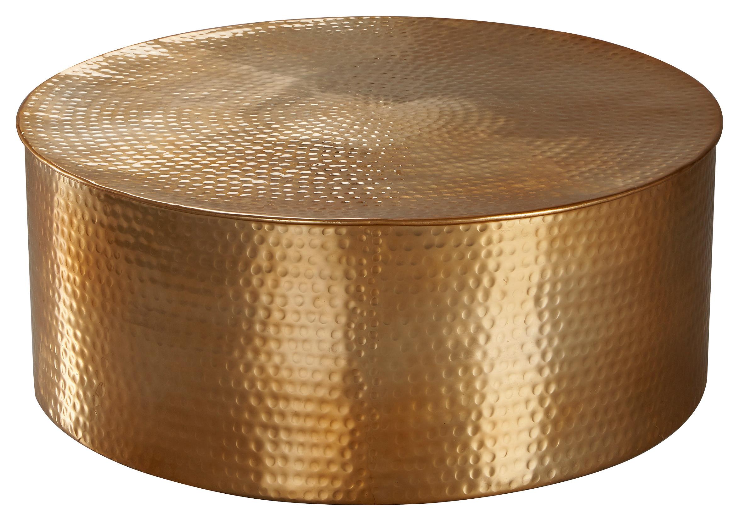 Couchtisch "WL5.486" , Ø ca. 75 cm, gold - Goldfarben, LIFESTYLE, Metall (75/75/31cm) - MID.YOU