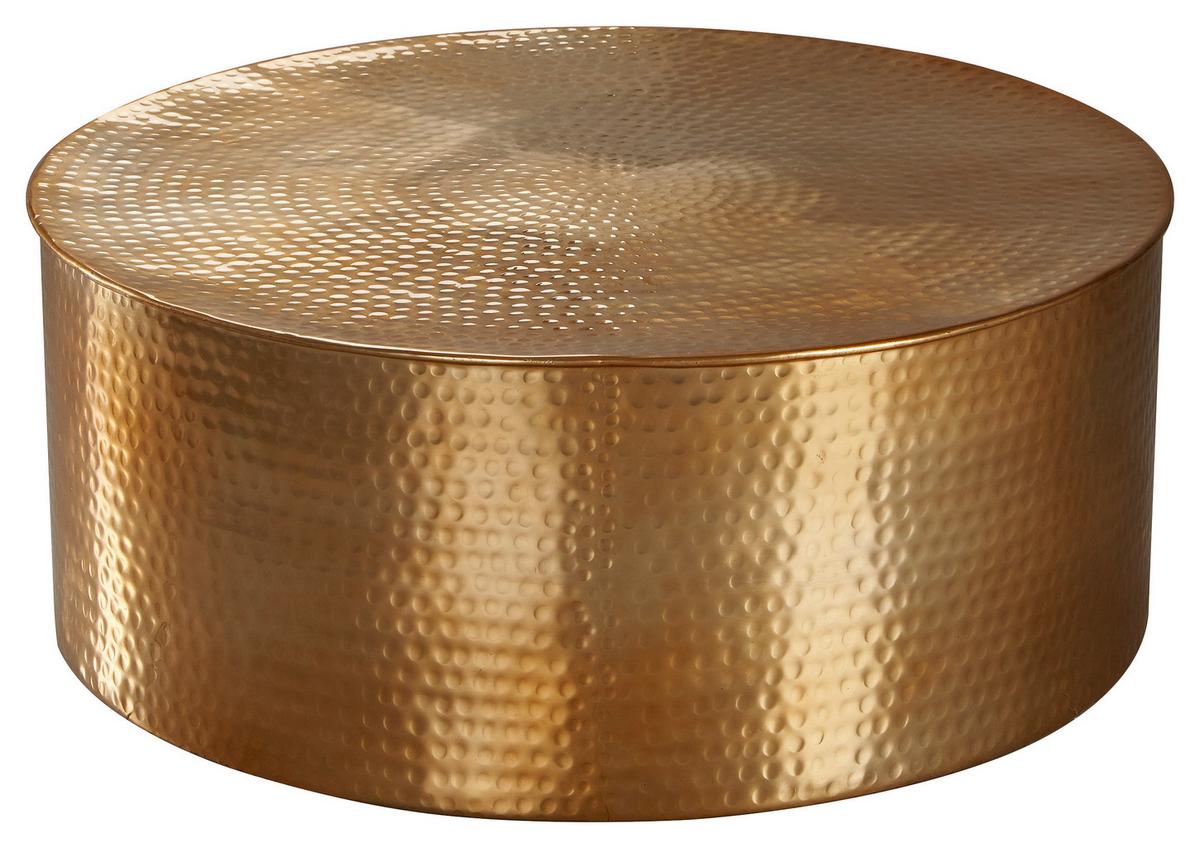 Couchtisch "WL5.486" , Ø ca. 75 cm, gold - Goldfarben, LIFESTYLE, Metall (75/75/31cm) - MID.YOU