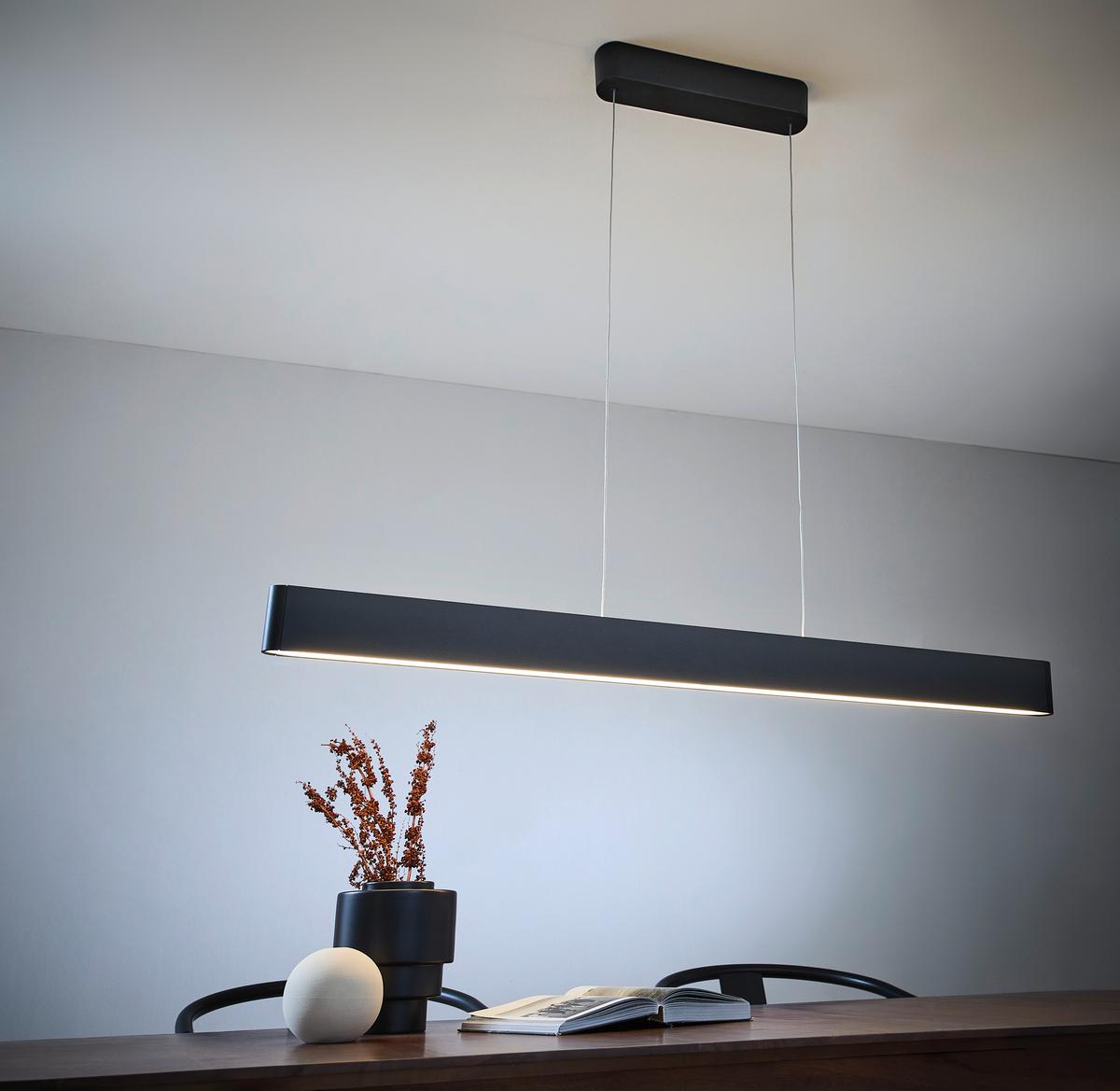 LAMPA WISZĄCA LED ENSIS WHITE & COLOR PHILIPS - czarny, Design, tworzywo sztuczne/metal (9/4/129,8cm) - Philips