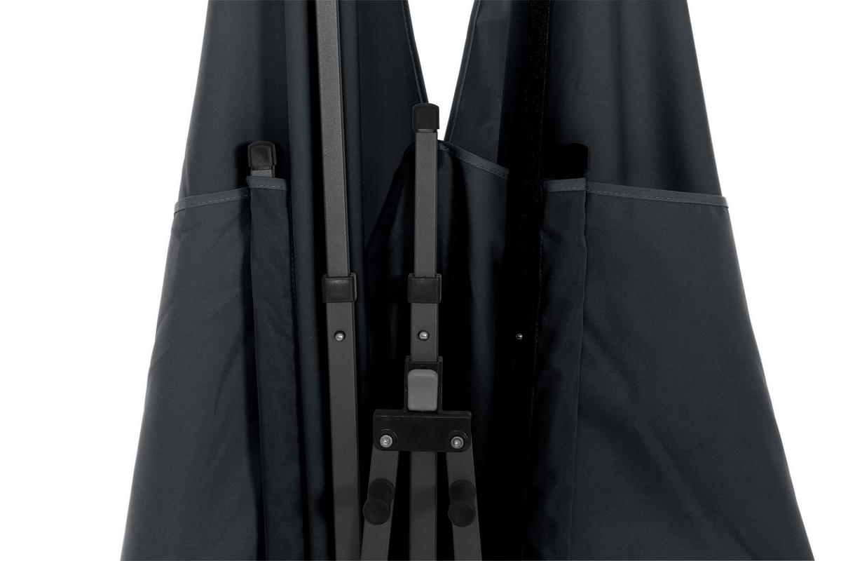 Sichtschutz Anthrazit BH 280 x150 cm - Anthrazit, KONVENTIONELL, Textil/Metall (280/150cm) - Siena Garden