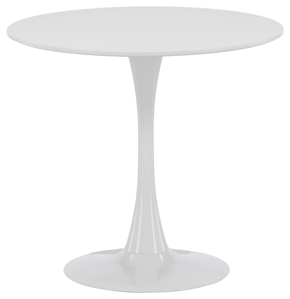 Esstisch Hamden Ø ca. 80 cm Weiß - Hellgrau/Weiß, Design, Holzwerkstoff/Metall (80/80/75cm) - Livetastic