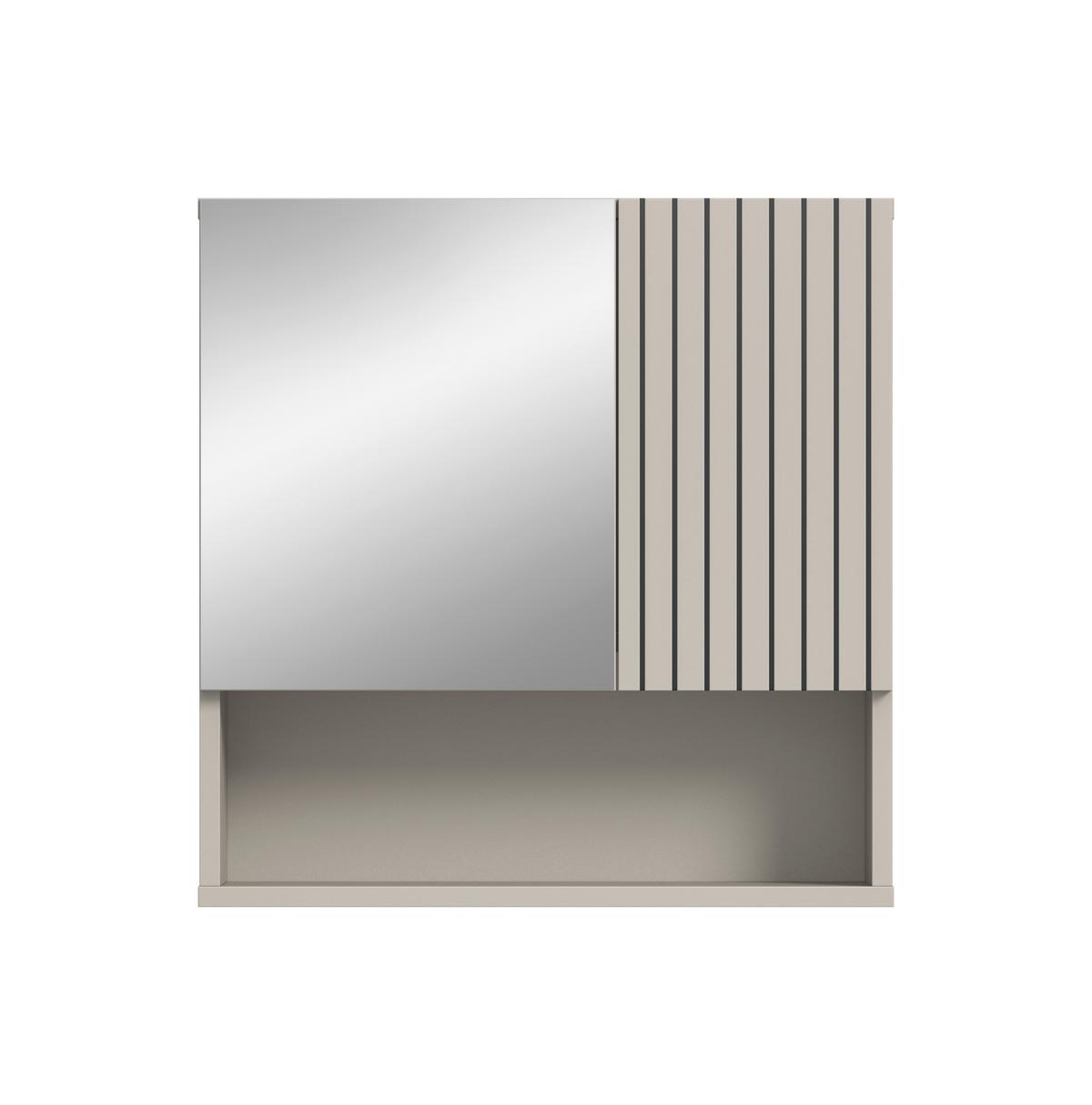 Spiegelschrank Mone Kaschmir - Kaschmir, Trend, Glas/Holzwerkstoff (60/55/17cm) - MID.YOU