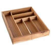 POJEMNIK NA SZTUĆCE 28085-26 - kolor akacjowy, Basics, drewno (35/43/6cm) - Homeware Profession.