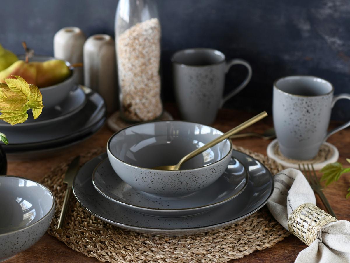 Kombinirani Servis Stone, 16-Delni - siva, Basics, keramika - Creatable