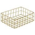 Korb Manhattan Gold - Goldfarben, Metall (30/20/7cm)