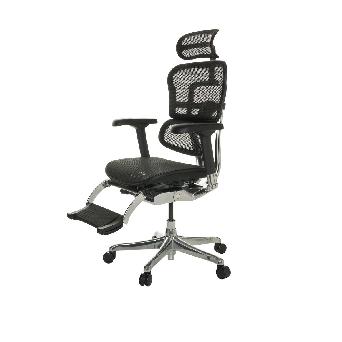 Pisarniški Stol Ergohuman Plus Legpro I, Črna - črna/siva, Basics, kovina/umetna masa (68/118-141/64cm) - MID.YOU