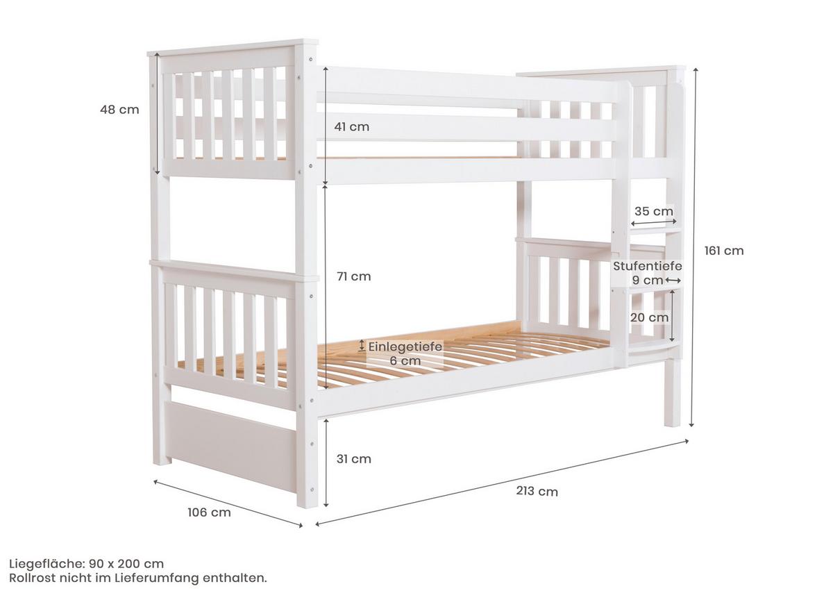Pograd Sammy, Pravi Les, 90x200cm - naravne barve, Moderno, les (90/200cm) - MID.YOU