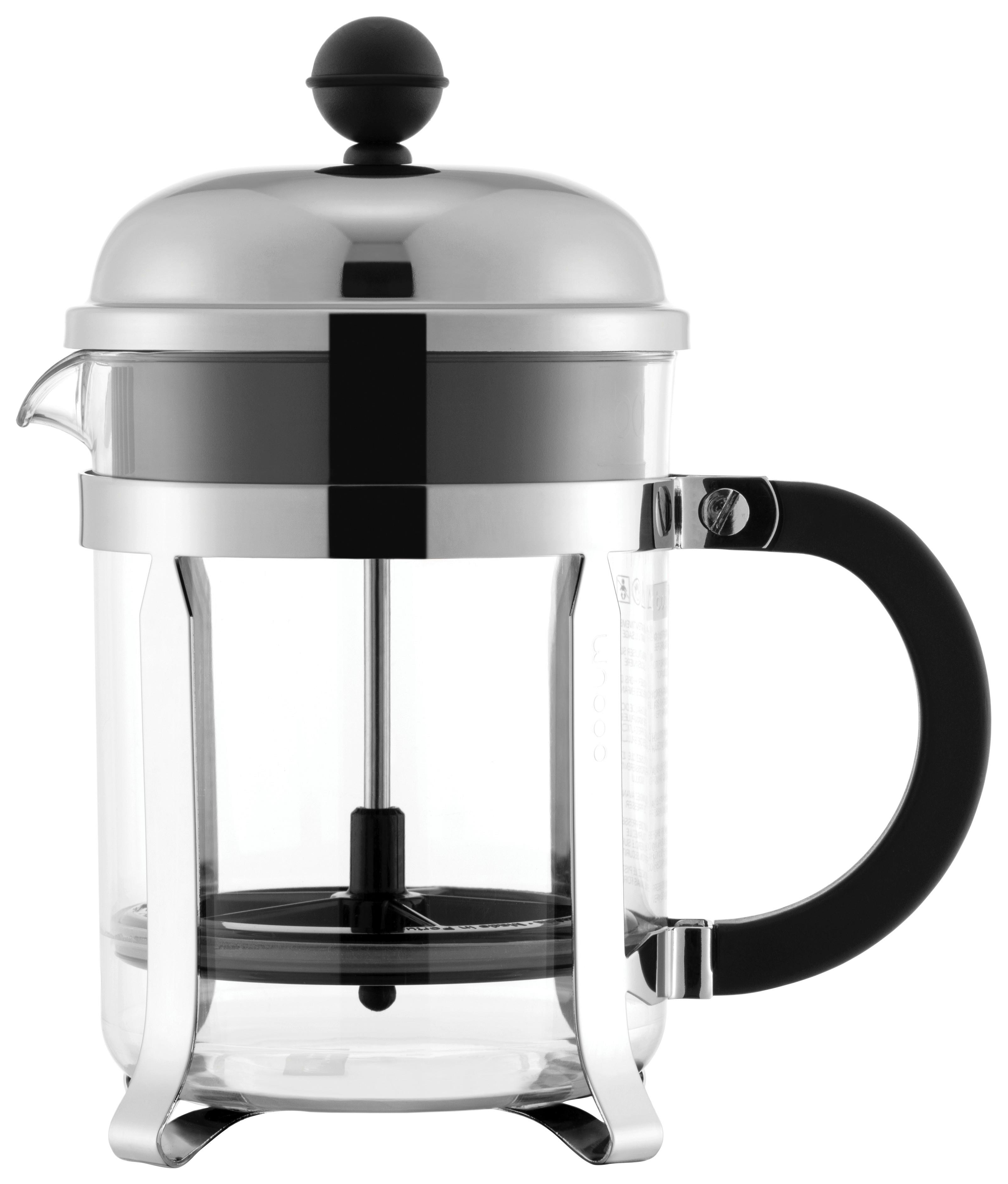 Kaffeebereiter Bodum Chambord Schwarz ca. 0,5l - Schwarz, KONVENTIONELL, Glas/Kunststoff (16/12/19cm) - Bodum