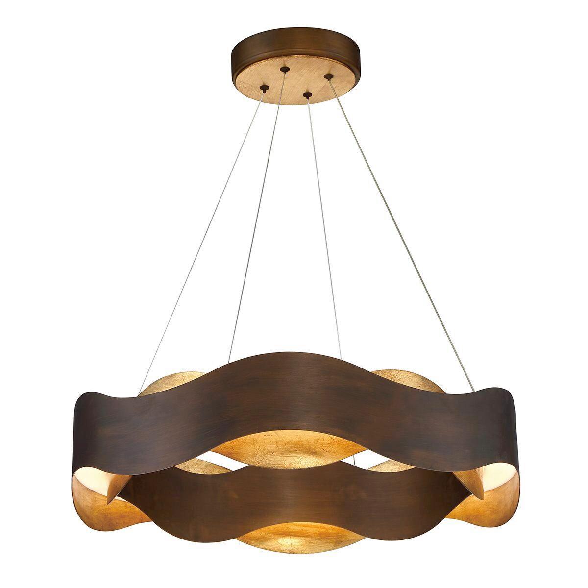 Csillár Qn-Vaughan-P-M-Brz-Gd - többszínű, Design, fém (61/40cm) - Elstead Lighting