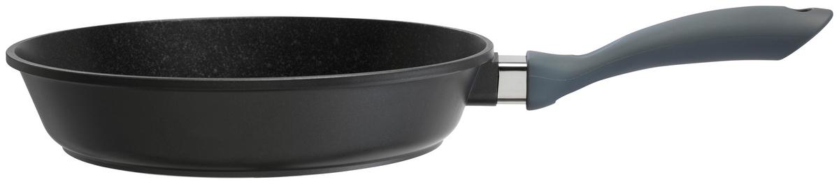 Bratpfanne Smart Ø ca. 28cm - Silberfarben/Schwarz, Konventionell, Kunststoff/Metall (28/6cm) - Modern Living