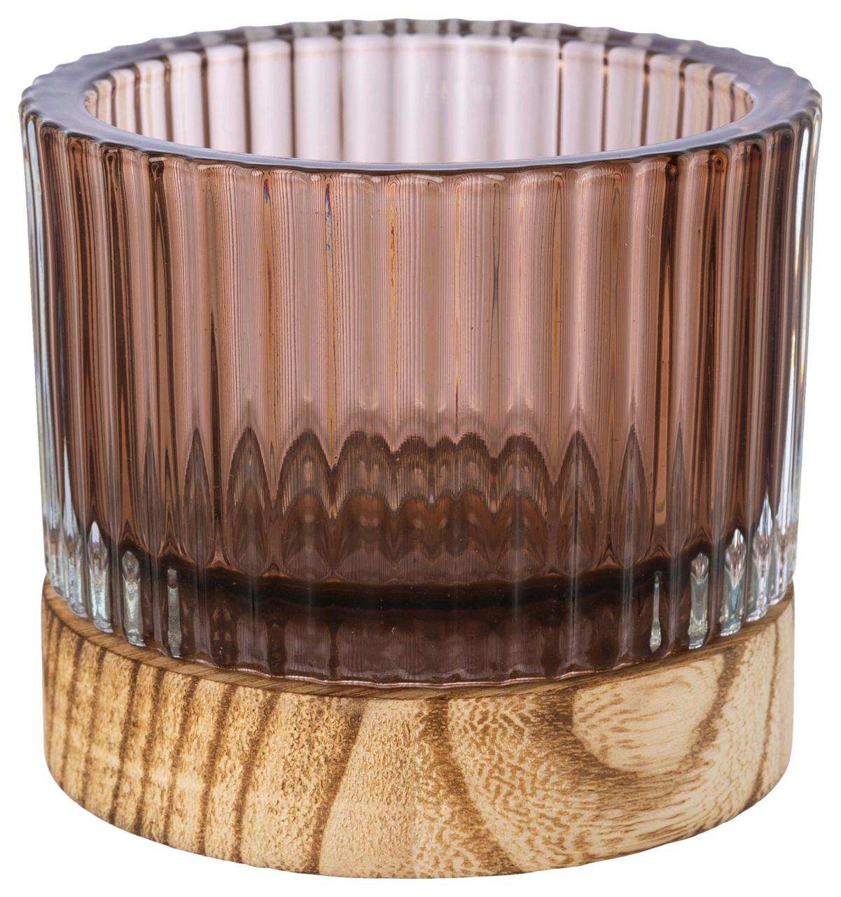 Laterna Za Svečo Maja Ii - siva/zelena, Basics, steklo (8,5/13cm) - Modern Living