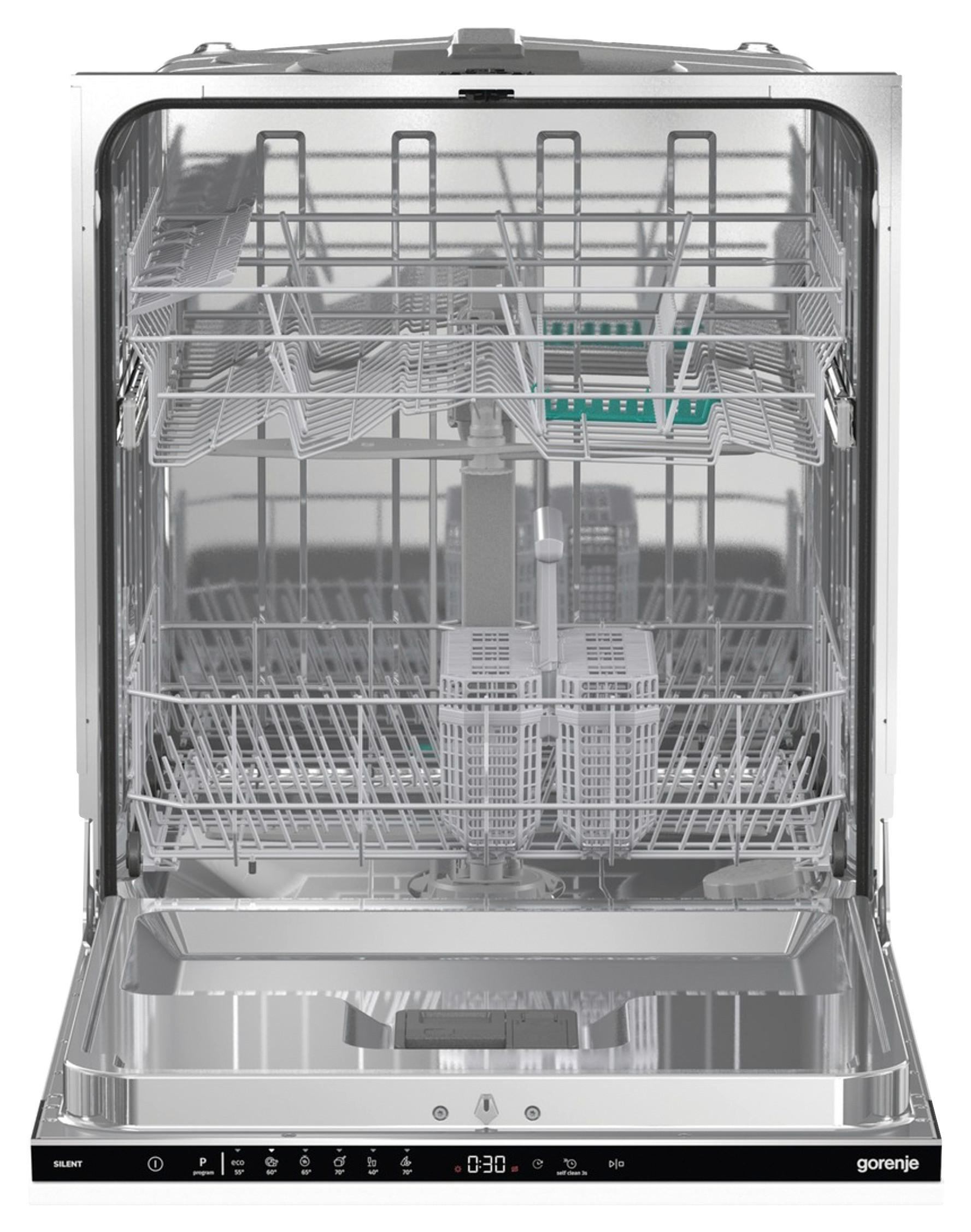 Geschirrspüler GV642E90 vollintegrierbar - Weiß, Natur, Metall (59,8/81,5/55,5cm) - Gorenje