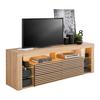 TV-BÄNK GOAL 2.0 -TOP- -BASED- - svart/ek Artisan, Modern, trämaterial/glas (180/67/44cm) - Based