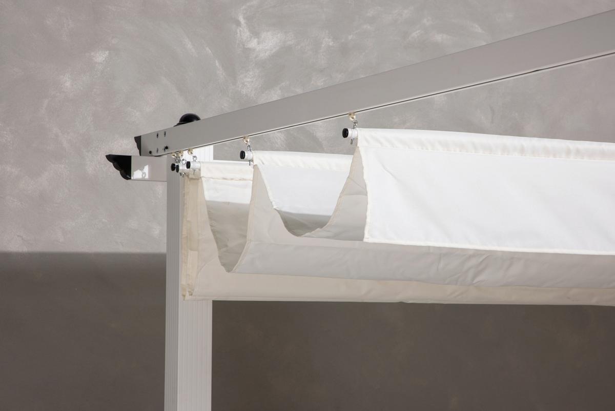 Pergola Lazio ca. 295x248x295 cm Weiß - Weiß, KONVENTIONELL, Textil (295/248/295cm) - Gardenson