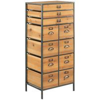 KOMODA TOM - kolor naturalny/kolor mosiężny, Konventionell, metal/drewno (50/120/38cm) - Livetastic