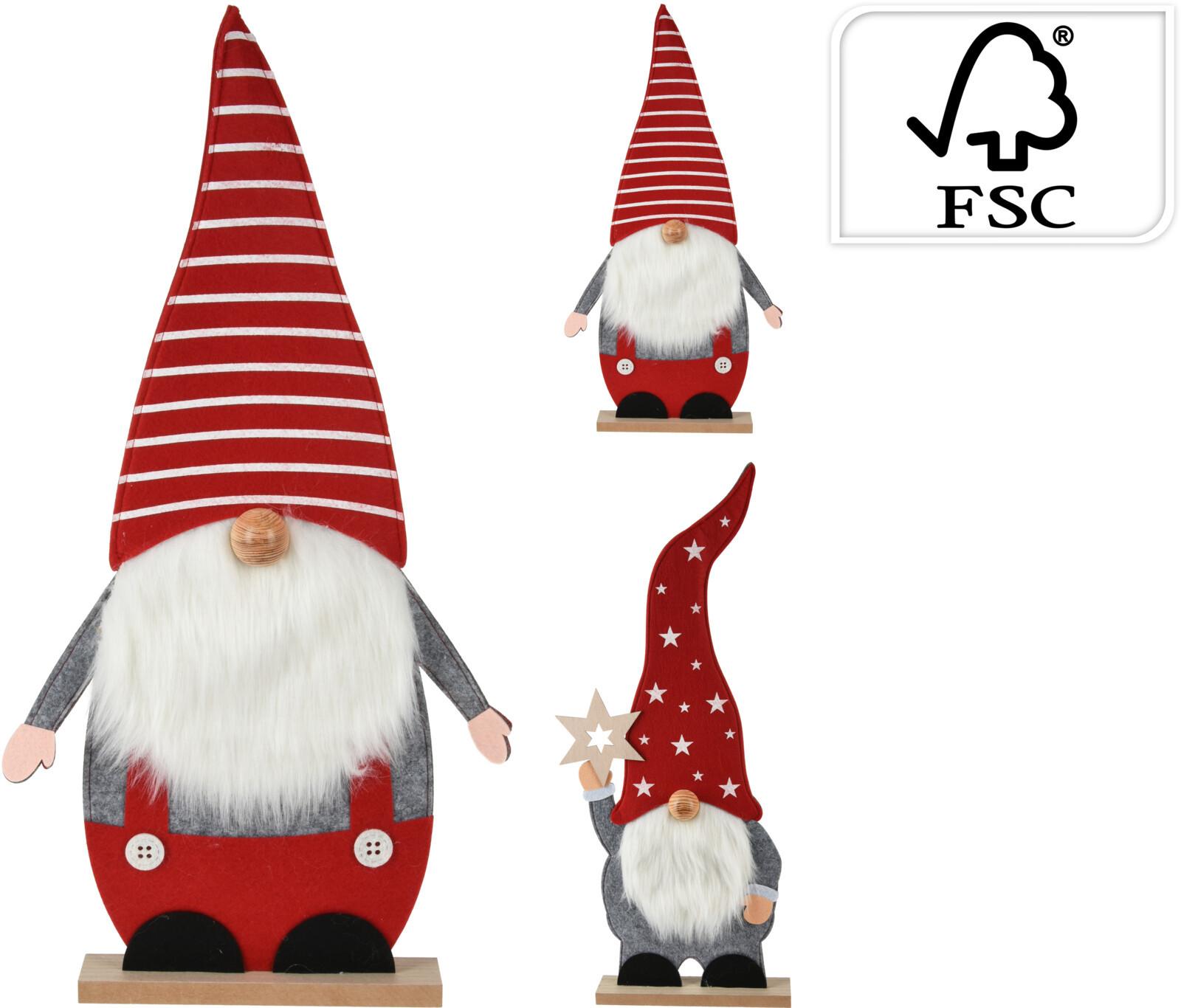 Moș Crăciun decorativ SANTAI - Konventionell (61cm)