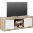 TV-Element Weiß Hochglanz - Alufarben/Weiß, MODERN, Holzwerkstoff/Kunststoff (160/58/49cm) - Mömax modern living