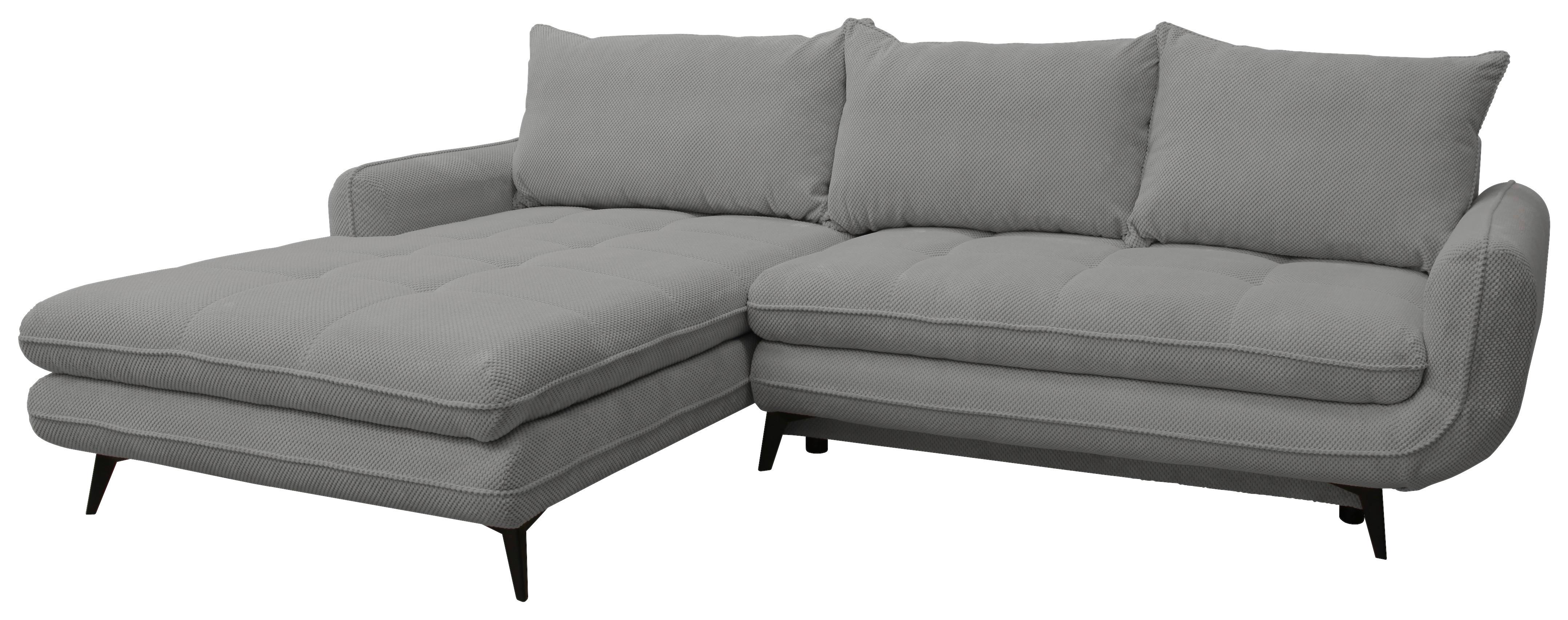 Colțar Wave - gri, Modern, textil (189/266cm) - Modern Living
