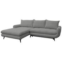 Kutna Garnitura Wave - siva/crna, Moderno, tekstil/metal (189/266cm) - Modern Living