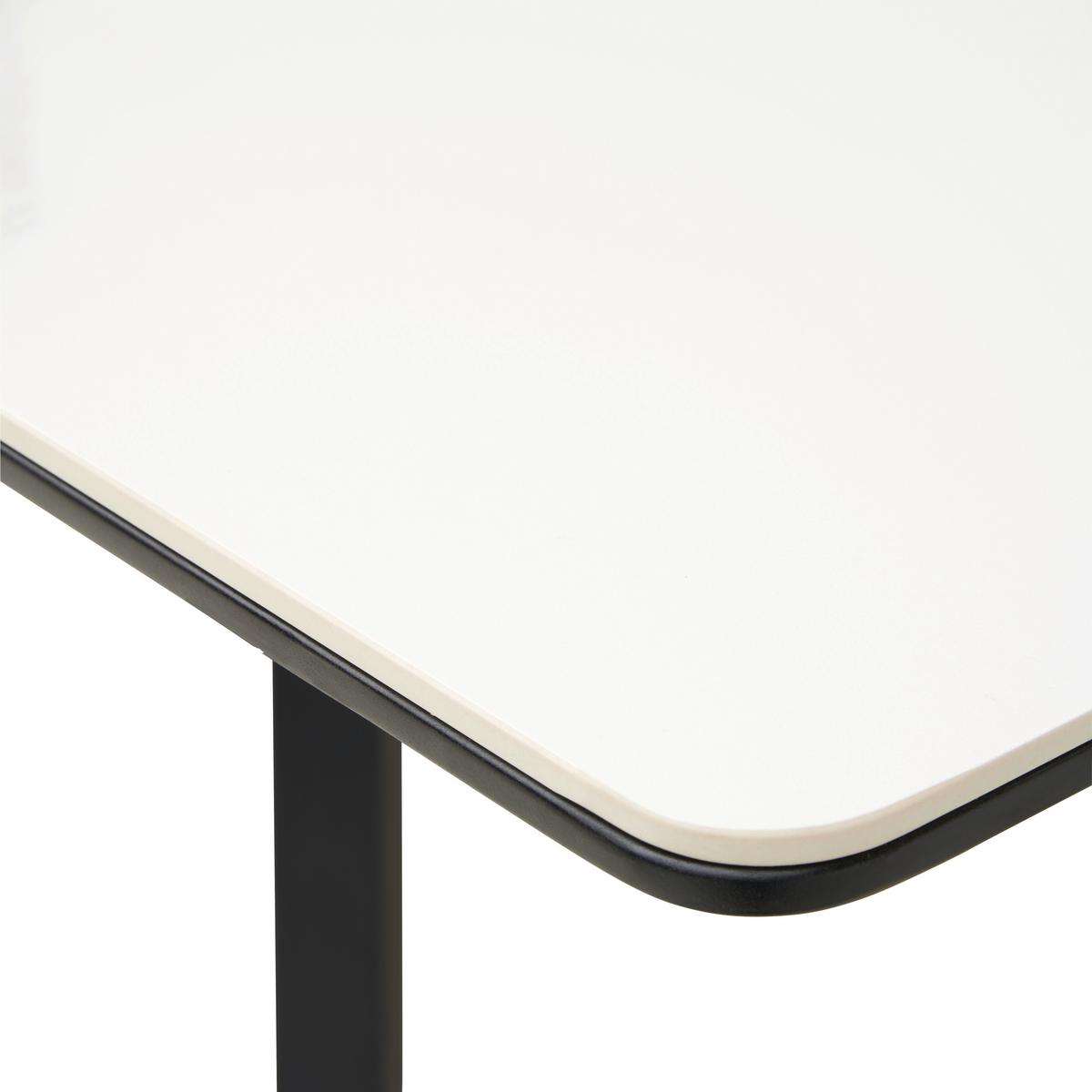 Jedilna Miza Tea, Keramika, Bela, 160-200x90 - črna/bela, Trendi, kovina/leseni material (160-200/76/90cm) - MID.YOU