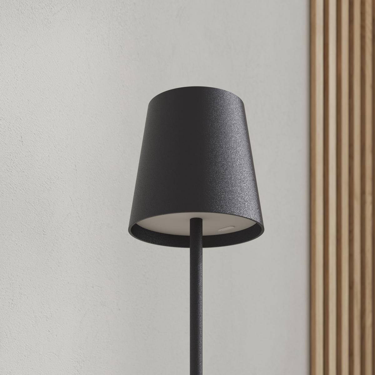 AKUMULATOROWA LAMPA STOJĄCA FORT LAUDERDALE *SBN* - czarny, Konventionell, tworzywo sztuczne/metal (22/130cm) - Novel