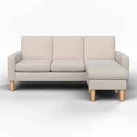 Sarokkanapé Noemie - bézs/natúr, Modern, textil/fa (198/86/78-135cm) - Bessagi Home