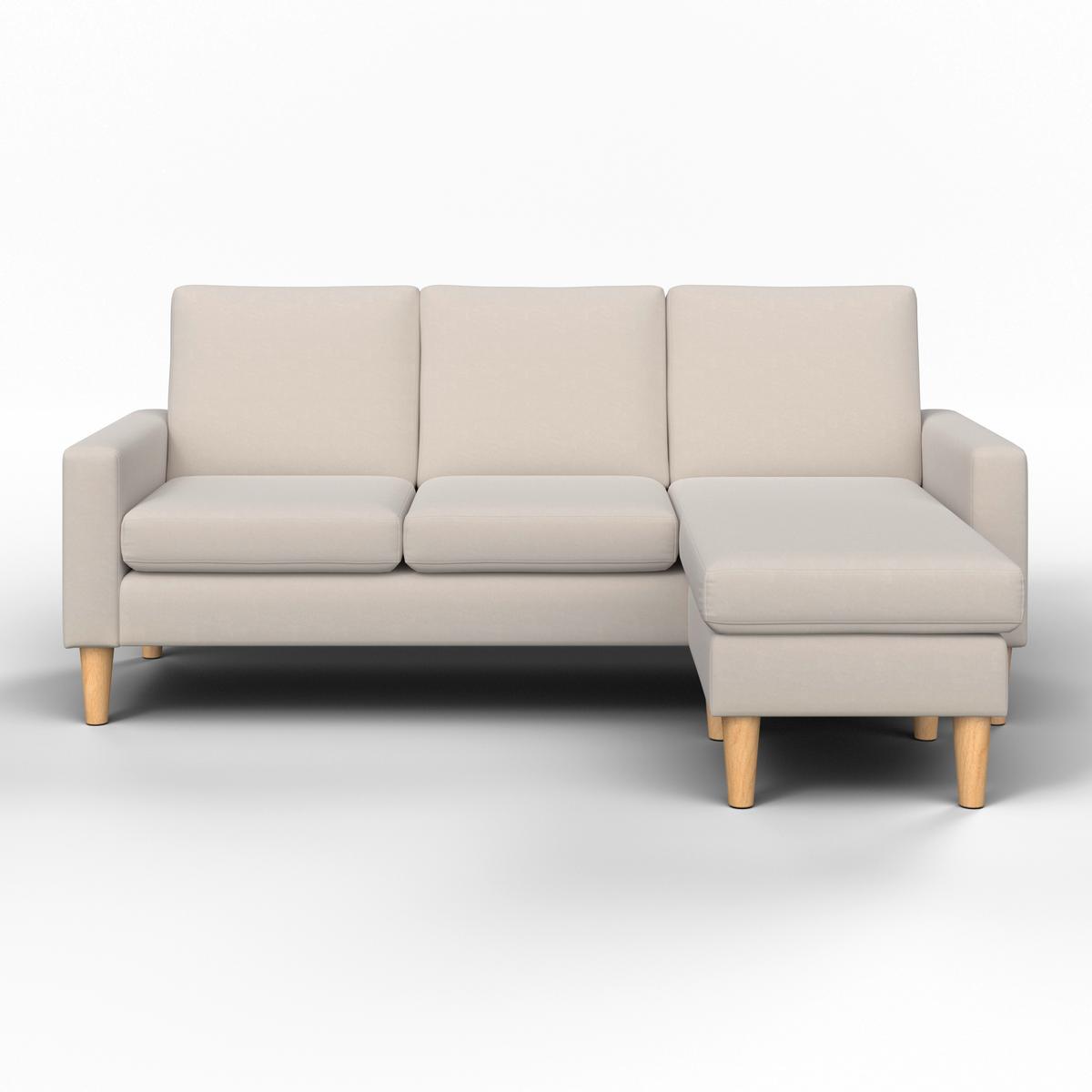 Sarokkanapé Noemie - bézs/natúr, Modern, textil/fa (198/86/78-135cm) - Bessagi Home
