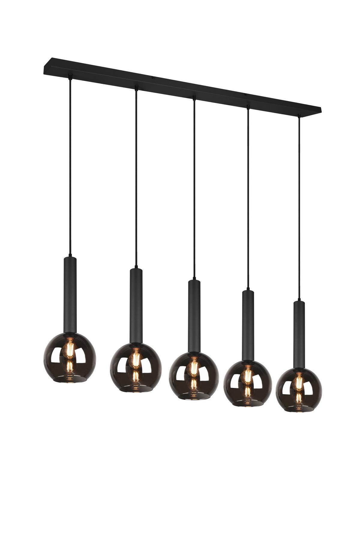 LAMPA WISZĄCA X30115032 HELSINGBORG - czarny, Trend, metal/szkło (115/30/150cm) - Dieter Knoll