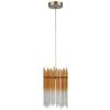 HÄNGELEUCHTE STAB - Champagner/Transparent, MODERN, Glas/Kunststoff (20/20/150cm)