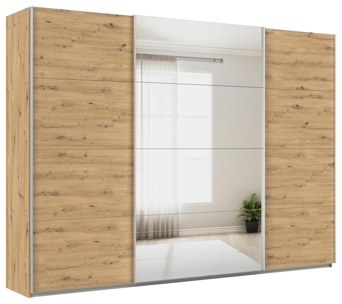 DULAP USI CULISANTE FELDKIRCH - argintiu/stejar Artisan, Modern, material pe bază de lemn (315/229/62cm)