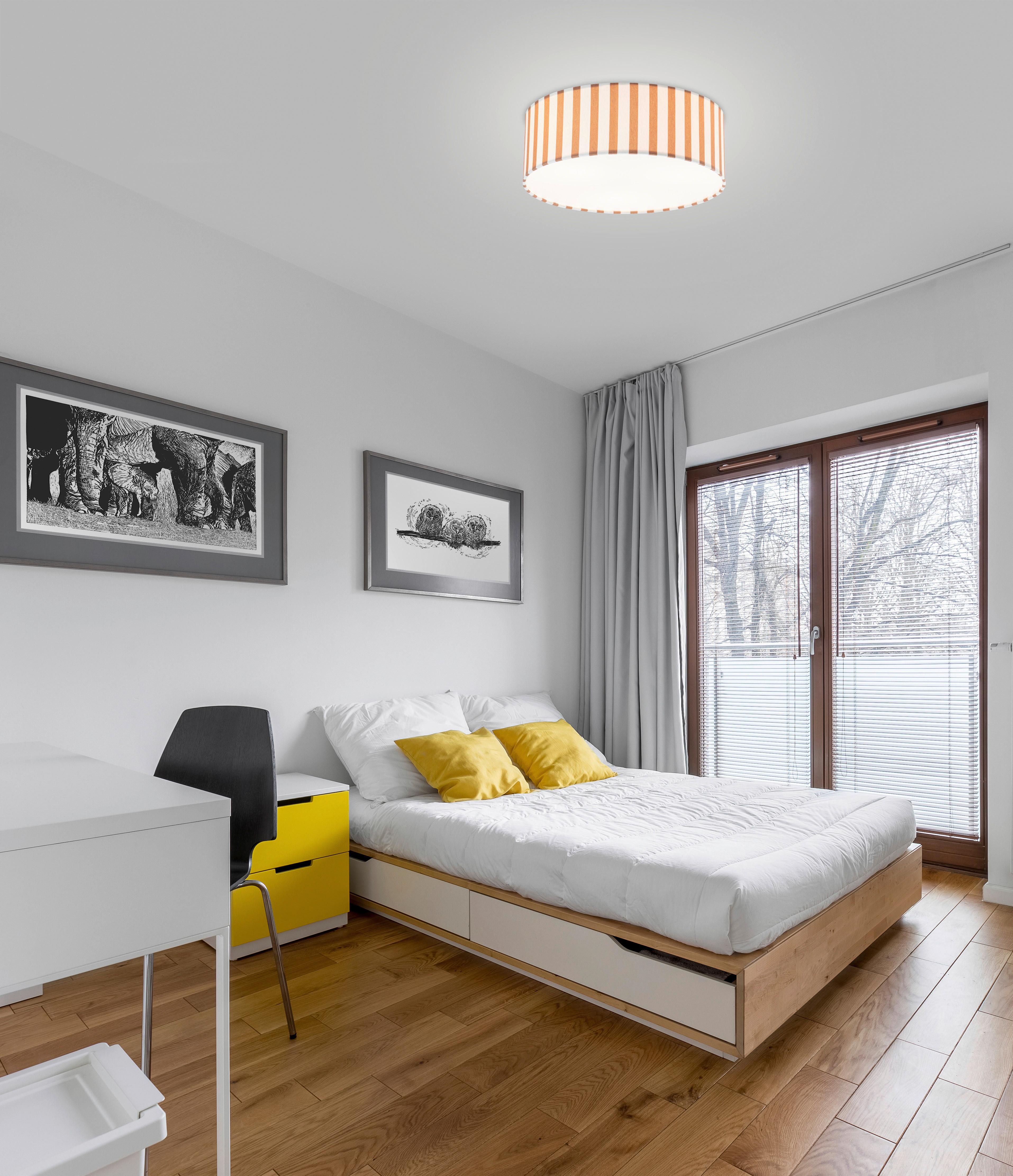 LAMPA SUFITOWA NEELE - kolor naturalny/brązowy, Modern, tworzywo sztuczne/metal (37/13cm) - Novel